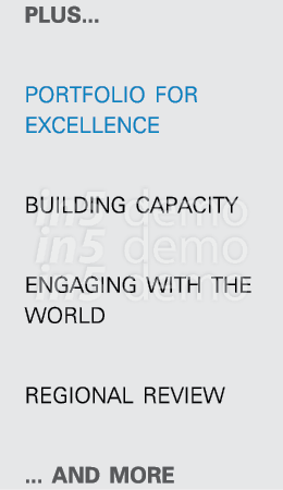 plus    Portfolio for Excellence Building Capacity Engaging with the world REGIONAL REVIEW     AND MORE